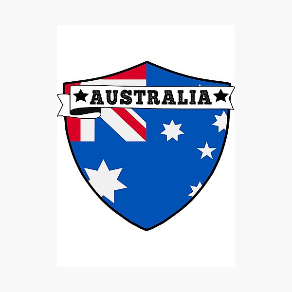 Item preview, australia COUNTRY SHIELD, MINIMALIST australia FLAG, I LOVE australia , BORN IN australia , australi designed and sold by bylynnellal.