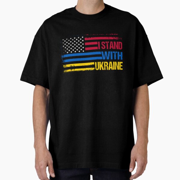 Item preview, I Stand With Ukraine Ukrainian Flag America Flag Men Women Kid Loving Peace designed and sold by Vic922.