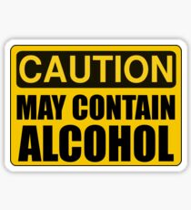 Caution May Contain Alcohol Sticker