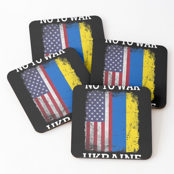 Artikelvorschau, No To War Peace For Ukraine I Stand With Ukraine Ukrainian Flag America Flag entworfen und verkauft von Vic922.