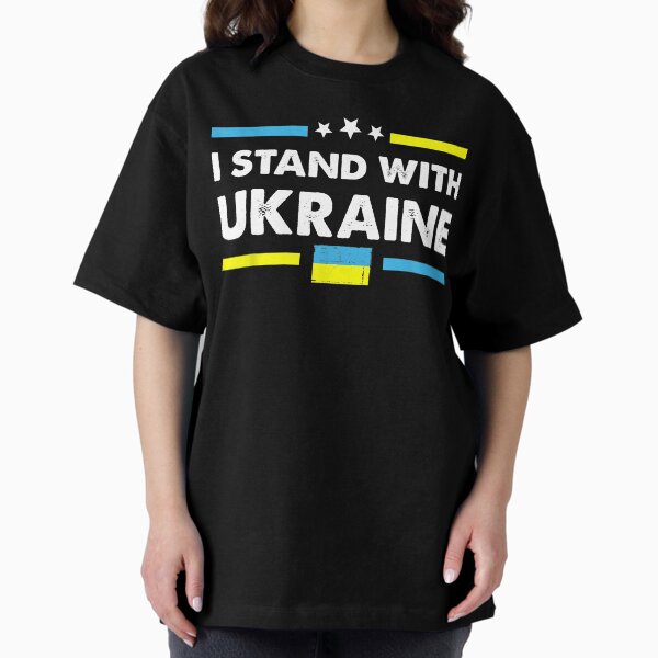 Item preview, I stand with Ukraine Ukrainian flag supporting Ukraine designed and sold by Vic922.