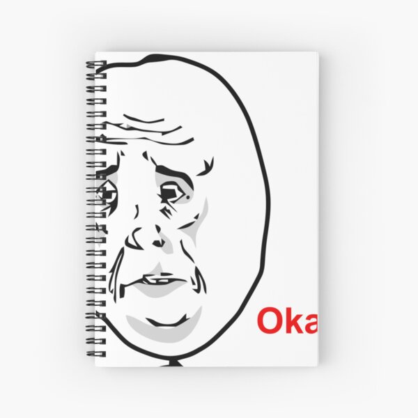 Sad Face Meme Spiral Notebooks for Sale