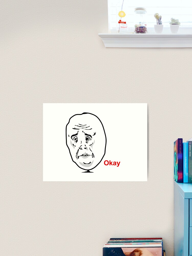 Sad Face Meme Wall Art for Sale