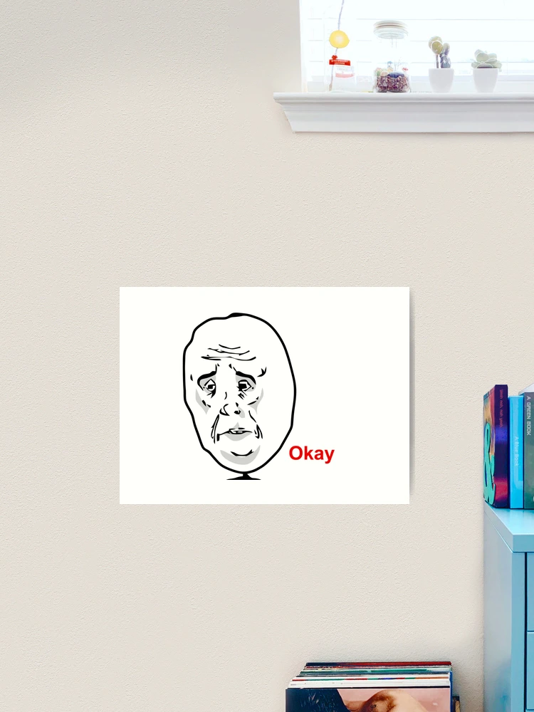 Sad Face Meme Art Board Prints for Sale