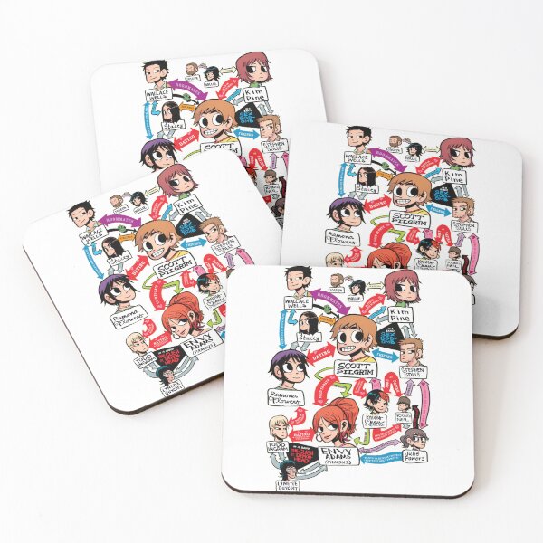 Item preview, Scott Pilgrim relationship map Fitted Scoop  designed and sold by Geekbotss.