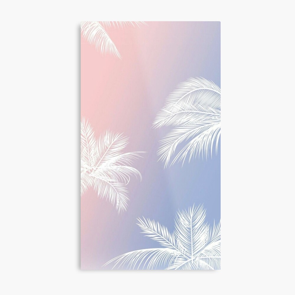 Pastel Tropical Summer Aesthetic Canvas Print By Arealprincess Redbubble