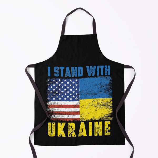 Item preview, I Stand with Ukraine Support Ukrainian American Flag Design designed and sold by trendyzcom.