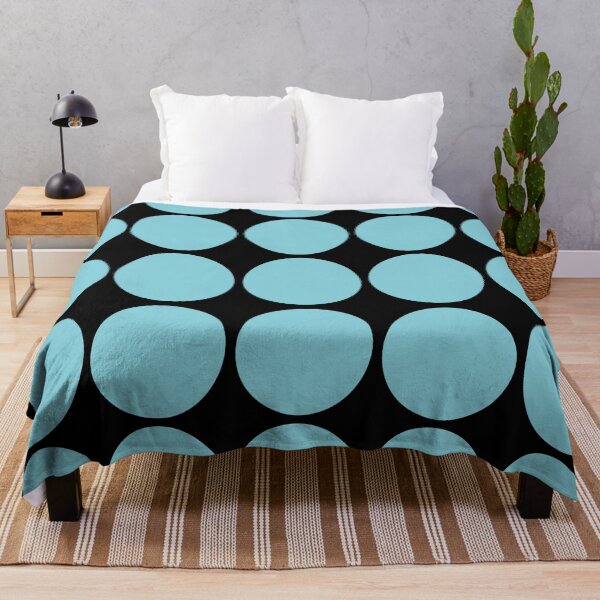 Item preview, Teal or Aqua circles on black background: decor, accent piece, gift idea, home, office, work place, birthday, friend, family designed and sold by Becky Hunter.