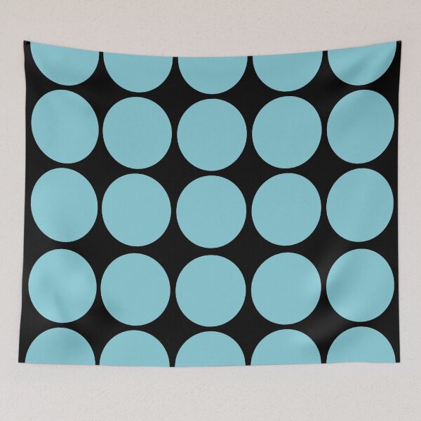 Item preview, Teal or Aqua circles on black background: decor, accent piece, gift idea, home, office, work place, birthday, friend, family designed and sold by Becky Hunter.