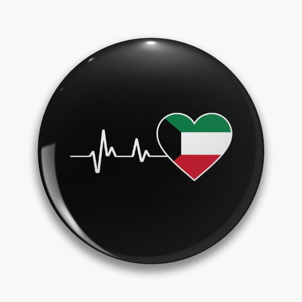 Item preview, Heartbeat Of Kuwait Flag Heart For Kuwait Lovers And Kuwaitis الكويت designed and sold by ArabCorner.