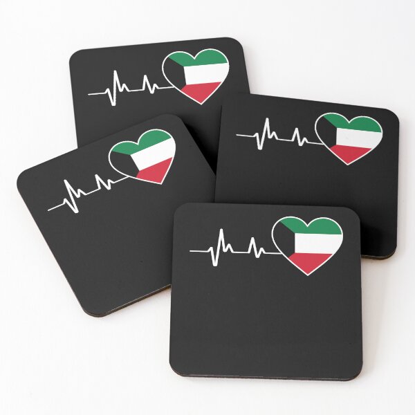 Item preview, Heartbeat Of Kuwait Flag Heart For Kuwait Lovers And Kuwaitis الكويت designed and sold by ArabCorner.