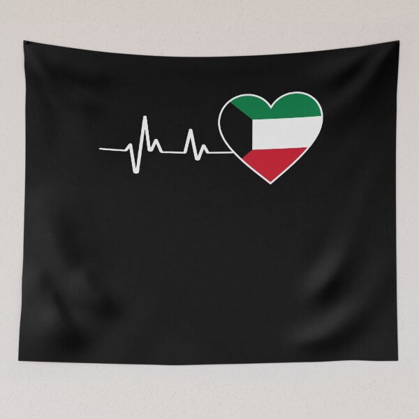 Item preview, Heartbeat Of Kuwait Flag Heart For Kuwait Lovers And Kuwaitis الكويت designed and sold by ArabCorner.