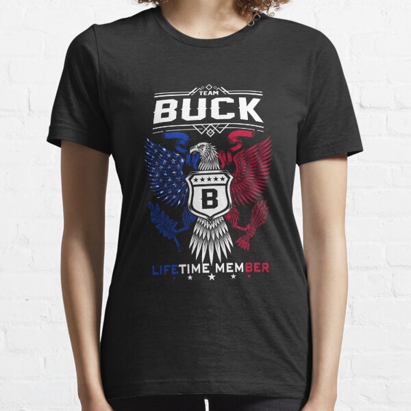 Buck Surname Team Family Last Name Buck Men's Back Print T Shirt