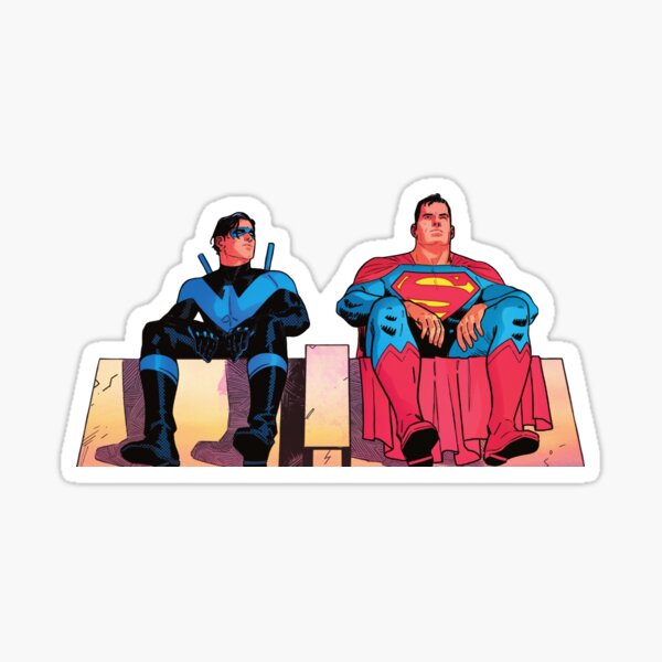 clark & nightwing Sticker