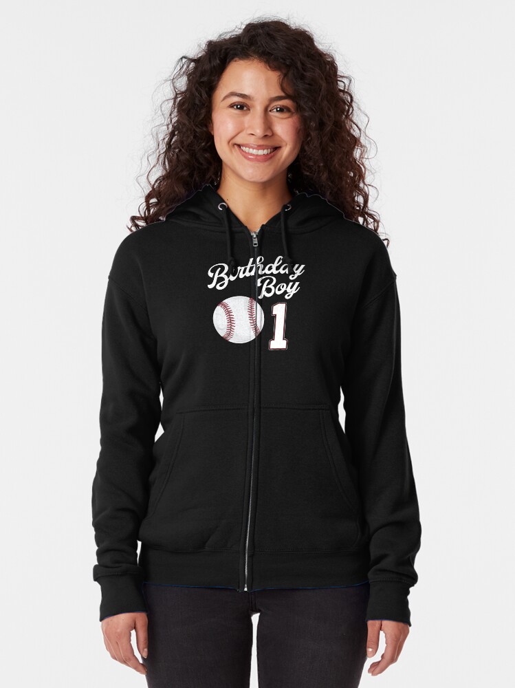  Mom Baseball First Birthday 1st Bday Rookie Of The Year Zip  Hoodie : Clothing, Shoes & Jewelry