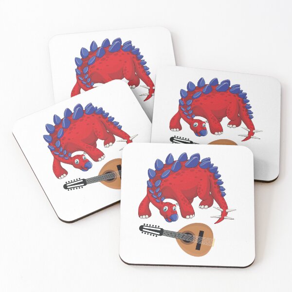 Artikelvorschau, Dinosaurier, der Ud spielt, lustiges gutes Dinosaurier-Ud-Liebhaber-kühles Rot-Blau-Design entworfen und verkauft von pedrored369.