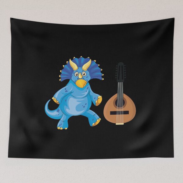 Artikelvorschau, Dinosaurier, der Ud spielt, lustiges gutes Dinosaurier-Ud-Liebhaber-blaues Design entworfen und verkauft von pedrored369.