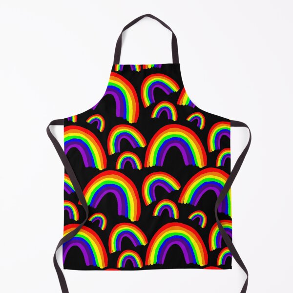 Item preview, Bright fun rainbows on black background designed and sold by LaBellCreative.