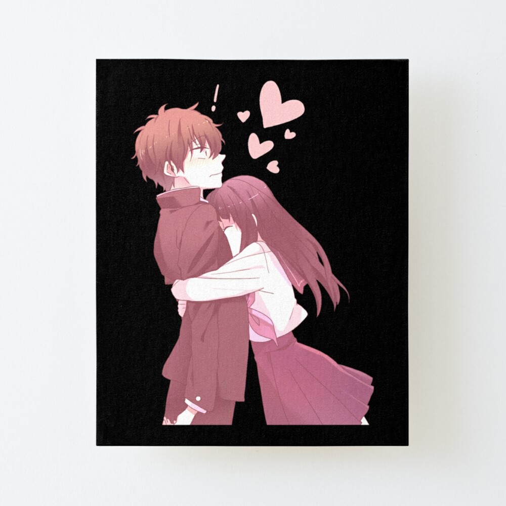 Anime couple hug 