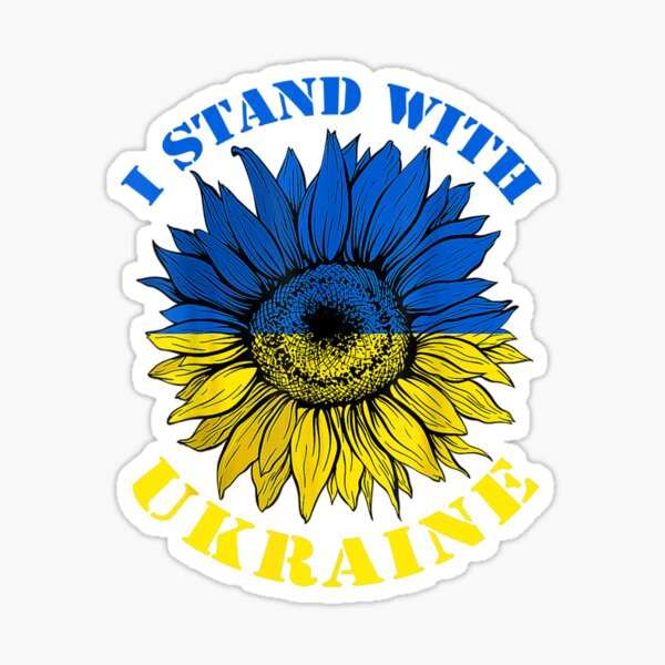 Item preview, Support Ukraine Stand I With Ukraine Flag Sunflower designed and sold by AmapolaSerrato.