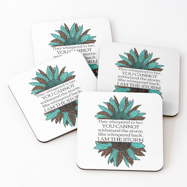 Item preview, I am the storm, encouraging gifts for strong women who love leopard print and sunflowers designed and sold by Auntieck.