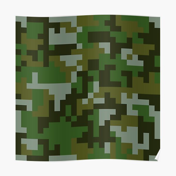 Pixel Camo Posters Redbubble