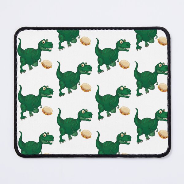 Item preview, Dinosaur Playing Tambourine ,Funny Good Dinosaur Tambourine Lovers Cool Green Design designed and sold by pedrored369.