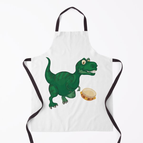 Item preview, Dinosaur Playing Tambourine ,Funny Good Dinosaur Tambourine Lovers Cool Green Design designed and sold by pedrored369.