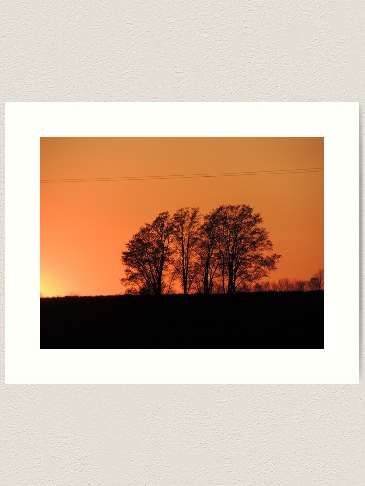 Alternate view of Orange Sunset Sky Art Print