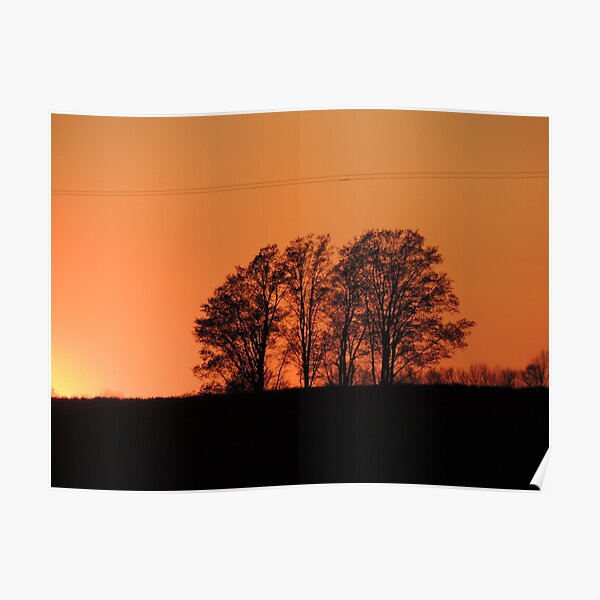 Orange Sunset Sky Poster