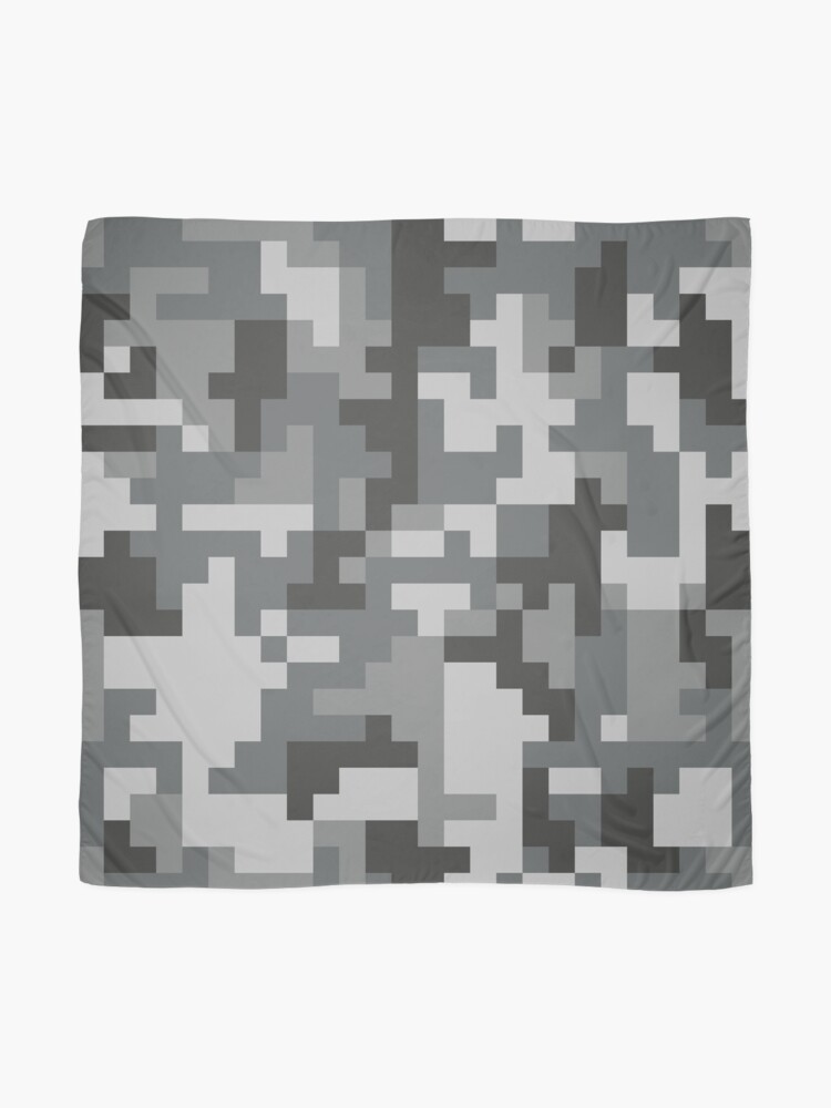 Urban Grey Pixel Camo Pattern Scarf By Productpics Redbubble