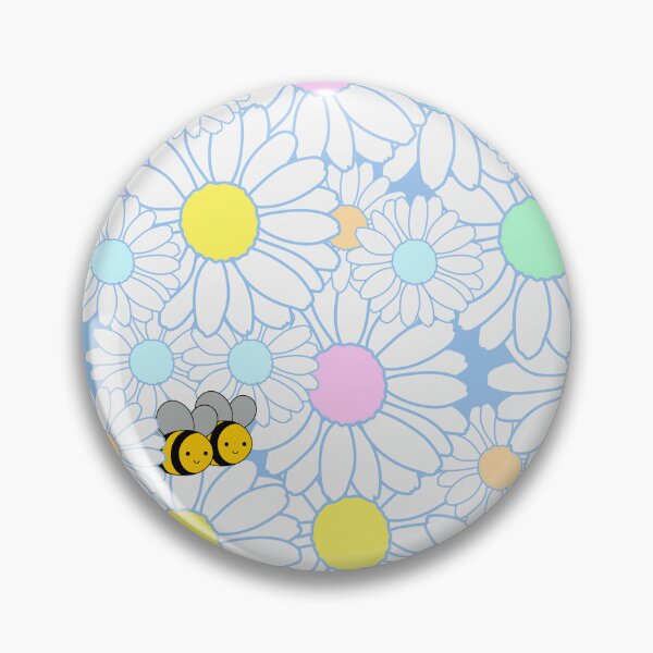 Aperçu de l'œuvre Fleurs de marguerite et un couple heureux d'abeilles créée et vendue par CreateShape.