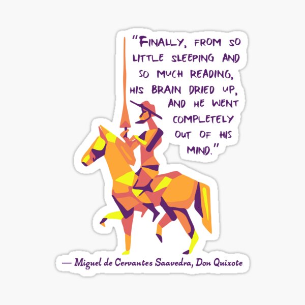 Aperçu de l'œuvre Citation de Don Quichotte créée et vendue par Unhinged Heather.