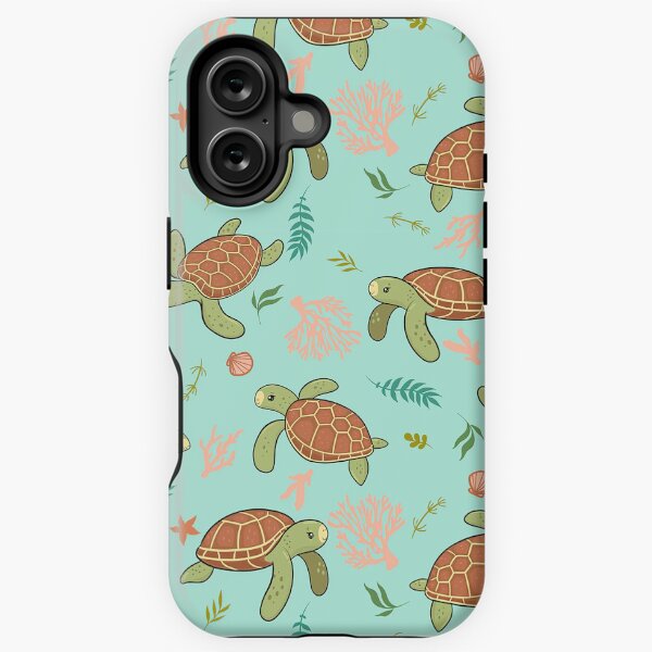 Vista previa del artículo con la obra «Conchas de tortuga de dibujos animados», diseñado y vendido por SweetThreads79.