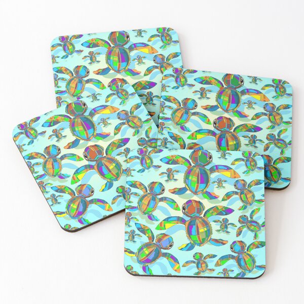 Item preview, Colorful Turtles Hovering Pattern designed and sold by SweetThreads79.