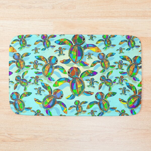 Item preview, Colorful Turtles Hovering Pattern designed and sold by SweetThreads79.