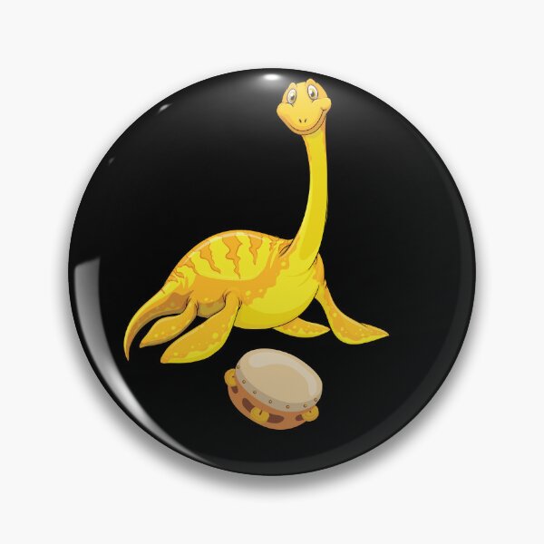 Item preview, Dinosaur Playing Tambourine ,Funny Good Dinosaur Tambourine Lovers Yellow Cute Dinosaur Art designed and sold by pedrored369.