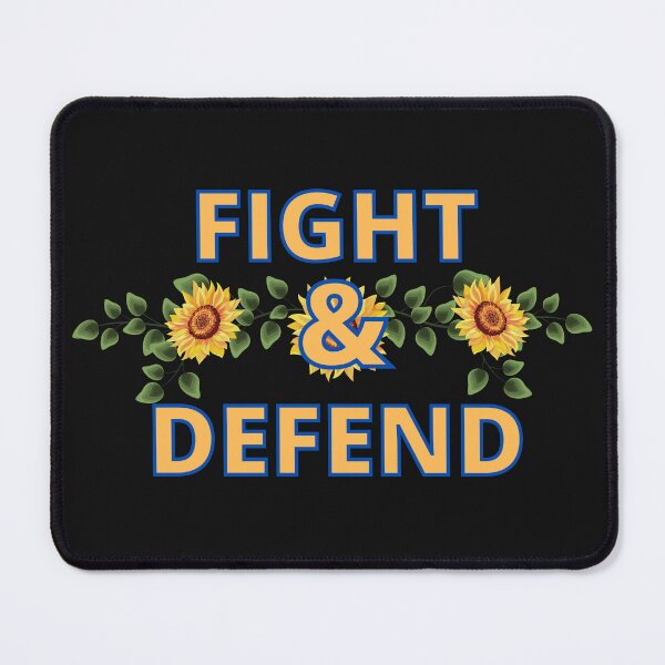 Item preview, ukrainian sunflower art,Fight and Defend Ukraine designed and sold by River Graphic Design.