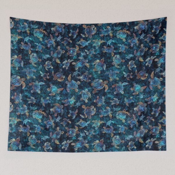 Item preview, Sea Turtles Blue Pattern designed and sold by SweetThreads79.