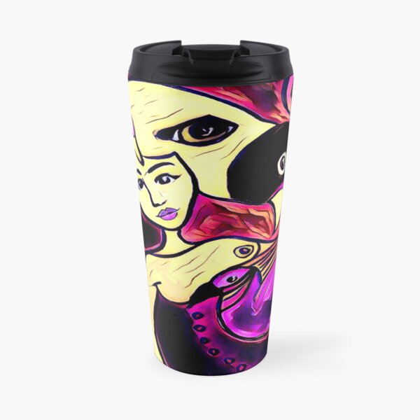 Birds Eye View in Purple Travel Mug