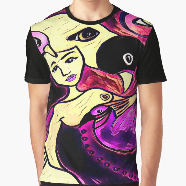 Birds Eye View in Purple Graphic T-Shirt
