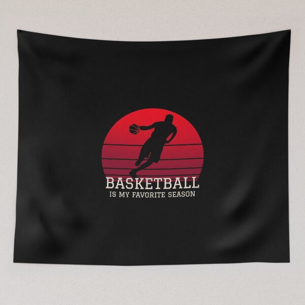 Item preview, Basketball Is My Favorite Season Retro Sunset Silhouette Essential T-Shirt designed and sold by cohenashl6.