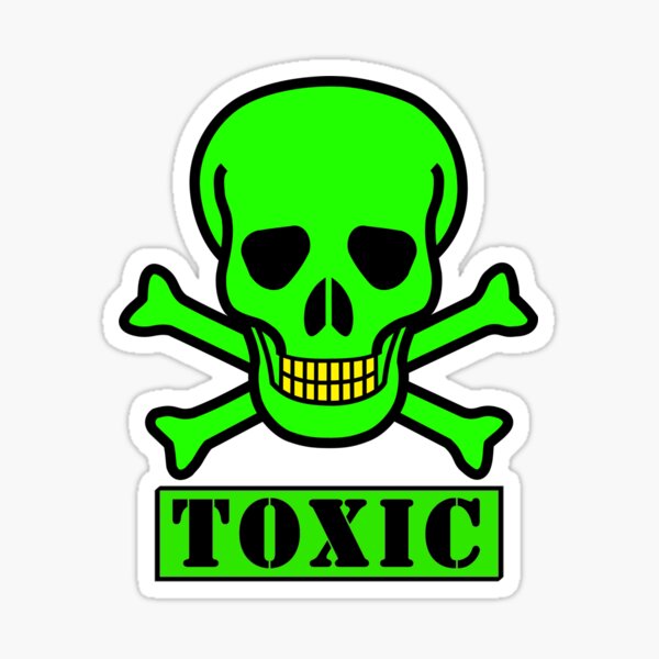 Toxic Green Skull (Neon) Sticker for Sale by DForss