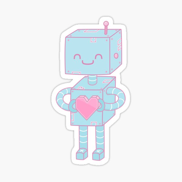 Valentine's Day Robot Sticker