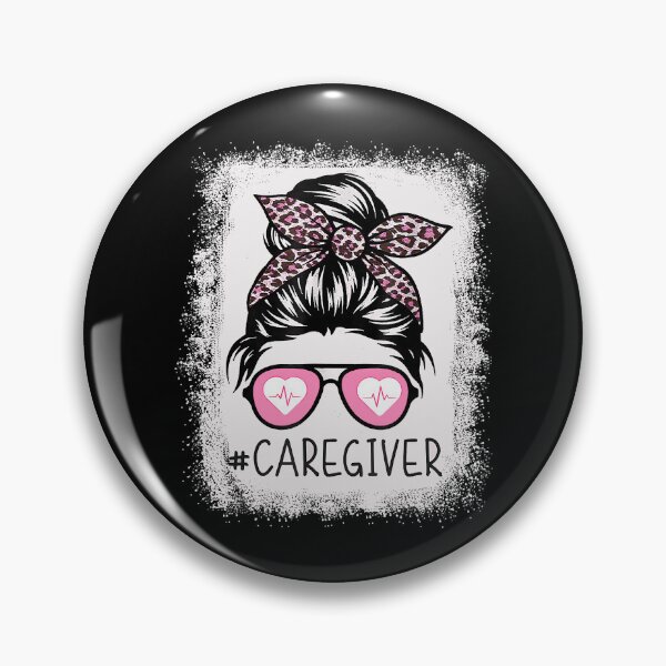 Item preview, Caregiver Life Bleached Pink Leopard Messy Bun designed and sold by douglasgary019.