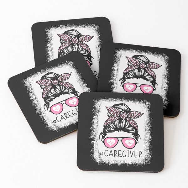Item preview, Caregiver Life Bleached Pink Leopard Messy Bun designed and sold by douglasgary019.