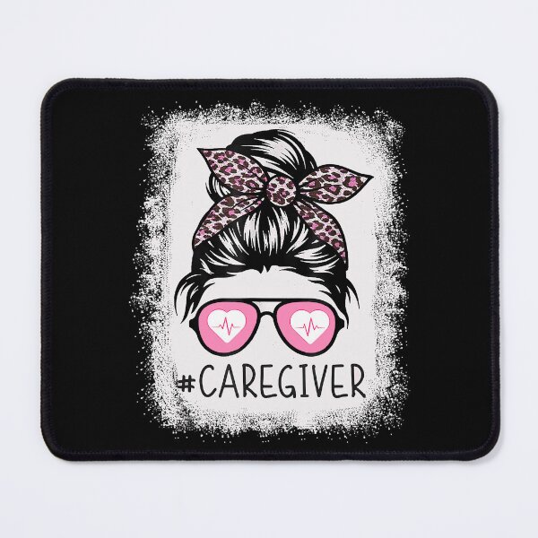 Item preview, Caregiver Life Bleached Pink Leopard Messy Bun designed and sold by douglasgary019.