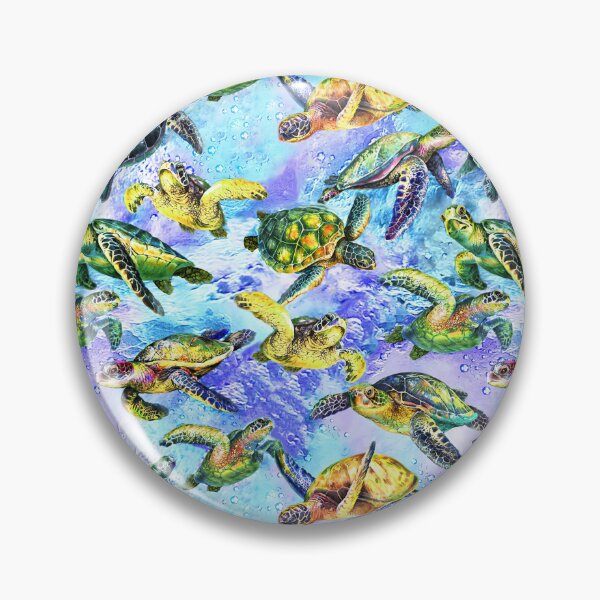 Item preview, Turtles On Colorful Background  designed and sold by SweetThreads79.
