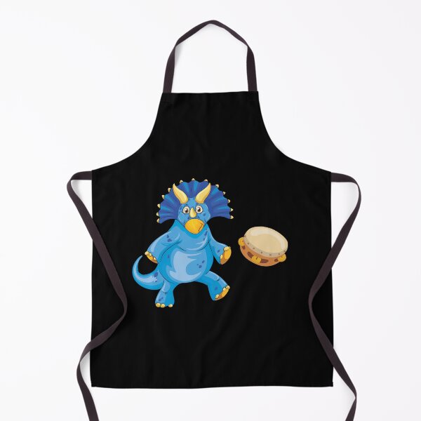 Item preview, Dinosaur Playing Tambourine ,Funny Good Dinosaur Tambourine Lovers Blue Design designed and sold by pedrored369.