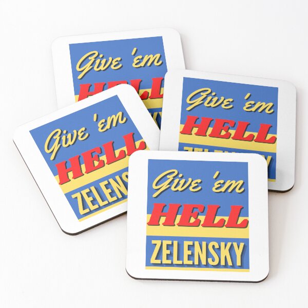 Item preview, Give 'em Hell Zelensky Stand with Ukraine Design designed and sold by podguy.